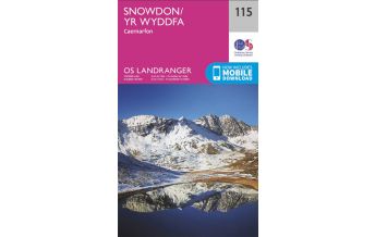 Hiking Maps Wales OS Landranger Map 115, Snowdon/Yr Wyddfa 1:50.000 Ordnance Survey UK