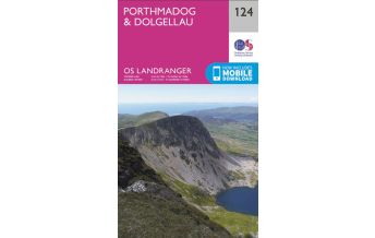 Hiking Maps Wales OS Landranger Map 124, Porthmadog & Dolgellau 1:50.000 Ordnance Survey UK