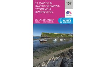 Hiking Maps Wales OS Landranger Map 157, St Davids & Haverfordwest 1:50.000 Ordnance Survey UK
