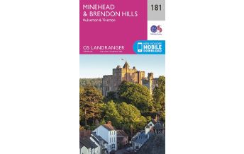 Wanderkarten Britische Inseln OS Landranger 181 Großbritannien - Minehead & Brendon Hills 1:50.000 Ordnance Survey UK