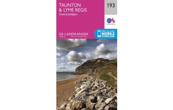 Wanderkarten England OS Landranger Map 193, Taunton & Lyme Regis 1:50.000 Ordnance Survey UK