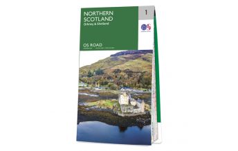 Road Maps United Kingdom OS Road Map 1, Northern Scotland & Orkney, Shetland 1:250.000 Ordnance Survey UK