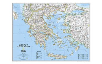 Europa Greece Classic laminated 1:1.491.000 National Geographic Society Maps