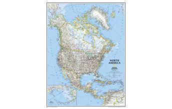 America North America Classic laminated 1:14.009.000 National Geographic Society Maps