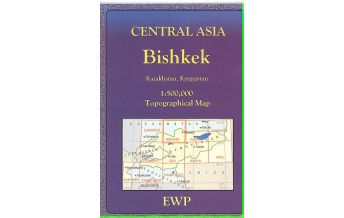 Wanderkarten Asien EWP Topographical Maps Kasachstan/Kirgistan - Central Asia - Bishkek 1:500.000 EWP