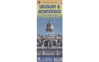 Road Maps International Travel Map ITM Uruguay & Montevideo ITMB