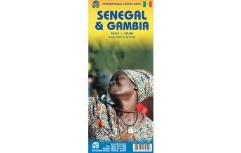 Straßenkarten Afrika ITMB Travel Map Senegal & Gambia 1:340.000 / 1:740.000 ITMB