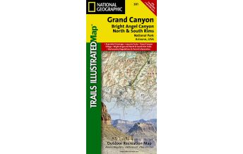 Wanderkarten USA Grand Canyon, Bright Angel Canyon, North & South Rims, National Park Arizona, USA National Geographic - Trails Illustrated