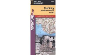 Road Maps Turkey, Mediterranean Coast National Geographic Society Maps