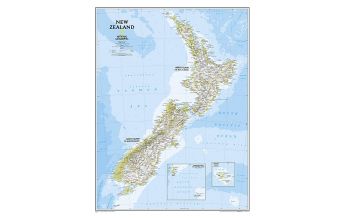 Poster and Wall Maps National Geographic Wandkarte New Zealand laminated 1:2.300.000 National Geographic Society Maps