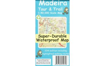 Wanderkarten Portugal Discovery super-durable waterproof Map Madeira 1:40.000 Discovery Walking Guides Ltd.