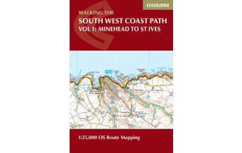 Hiking Maps England Cicerone Map Booklet Großbritannien - Walking the South West Coast Path, Band 1, 1:25.000 Cicerone