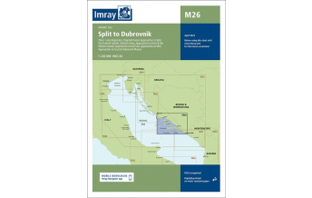 Seekarten Kroatien und Adria Imray Seekarte Kroatien - M26 Split to Dubrovnik 1:220.000 Imray, Laurie, Norie & Wilson Ltd.