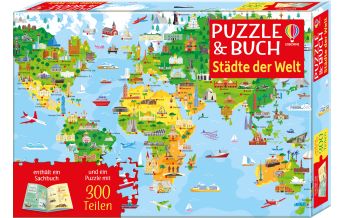 Kinderbücher und Spiele Puzzle & Buch: Städte der Welt Usborne Verlag