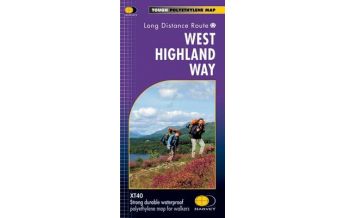 Long Distance Hiking West Highland Way 1:40.000 Harvey Map