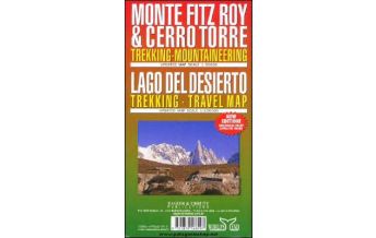 Hiking Maps South America Trekking Map Monte Fitz Roy & Cerro Torre, Lago del Desierto 1:100.000/1:50.000 Zagier y Urruty Publicaciones