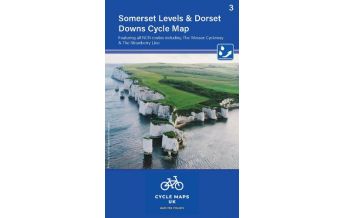 Radkarten UK Cycle Map 3, Somerset Levels and Dorset Downs 1:100.000 Cordee