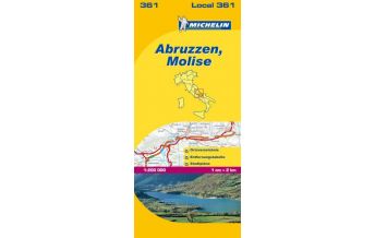 Road Maps Italy Michelin Regionalkarte 361 Italien, Abruzzen und Molise 1:200.000 Michelin