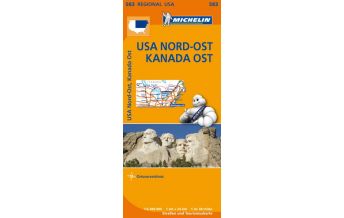 Road Maps Michelin Straßenkarte 583 USA, Nord-Ost, Kanada Ost 1:2.400.000 Michelin