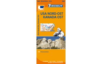 Road Maps Michelin Straßenkarte 583 USA, Nord-Ost, Kanada Ost 1:2.400.000 Michelin