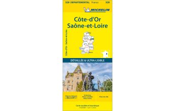 Straßenkarten Côte-d'Or / Saône-et-Loire - Burgund Ost 1:150.000 Michelin