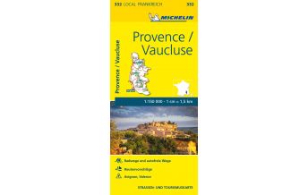 Straßenkarten Frankreich Michelin Straßenkarte Local 332, Provence - Vaucluse 1:150.000 Michelin