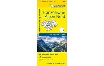 Road Maps France Michelin Straßenkarte Local 333 Frankreich, Französische Alpen Nord 1:150.000 Michelin