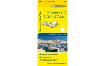Road Maps France Michelin Straßenkarte Local 340 Frankreich, Provence - Côte d'Azur 1:150.000 Michelin
