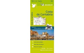 Straßenkarten Spanien Michelin Straßenkarte Zoom 143 Spanien, Costa de Cantabria 1:150.000 Michelin