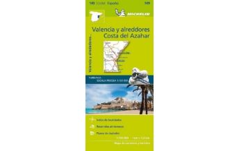 Road Maps Spain Michelin Straßenkarte Zoom 149 Spanien, Costa del Azahar, Valencia und Umgebung 1:150.000 Michelin