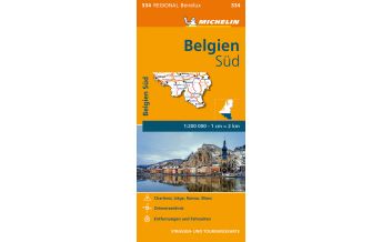 Road Maps Belgium Michelin Frankreich Straßenkarte 534, Belgien Süd 1:200.000 Michelin