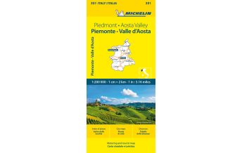 Straßenkarten Italien Michelin Piemont, Aostatal Michelin