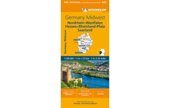 Straßenkarten Deutschland Michelin Nordrhein-Westfalen, Hessen, Rheinland-Pfalz, Saarland Michelin