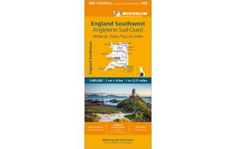 Straßenkarten Michelin Wales, England Süd-West, Midlands Michelin