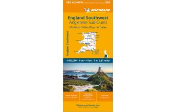 Road Maps Michelin Wales, England Süd-West, Midlands Michelin