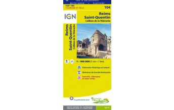 Road Maps France IGN-Karte 100-104, Reims, St-Quentin 1:100.000 IGN