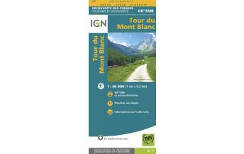 Weitwandern IGN Découverte des Chemins 025, Tour du Mont Blanc 1:50.000 IGN