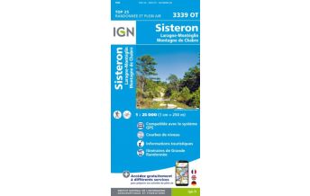 Hiking Maps France IGN Carte 3339 OT, Sisteron 1:25.000 IGN