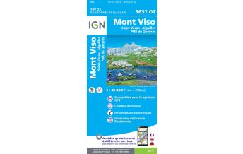 Wanderkarten Italien IGN Carte 3637 OT, Mont Viso 1:25.000 IGN