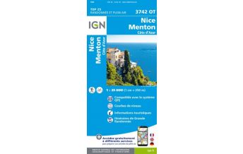 Hiking Maps France IGN Carte 3742 OT, Nice/Nizza, Menton 1:25.000 IGN