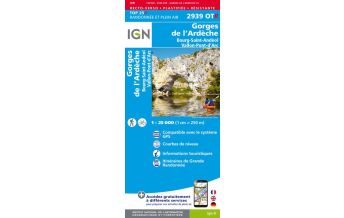 Hiking Maps France IGN Carte 2939 OT-R, Gorges de l'Ardèche 1:25.000 IGN