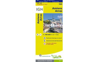 Hiking Maps France IGN Carte 103 Top 100 Frankreich - Amiens, Arras 1:100.000 IGN