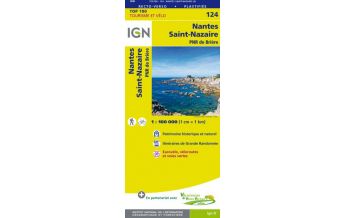 Hiking Maps IGN Carte 124 Top 100 Frankreich - Nantes, St-Nazaire 1:100.000 IGN