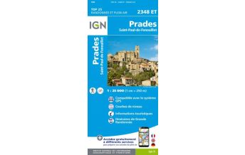 Hiking Maps Pyrenees IGN Carte 2348 ET, Prades 1:25.000 IGN