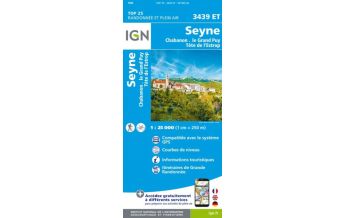 Wanderkarten Frankreich IGN Carte 3439 ET, Seyne 1:25.000 IGN