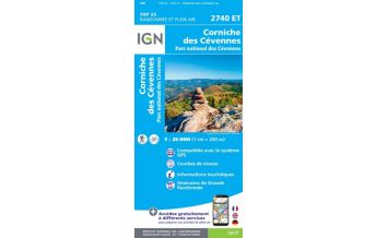 Wanderkarten Frankreich IGN Carte 2740 ET Frankreich - Corniche des Cevennes 1:25.000 IGN