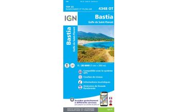 Hiking Maps France IGN Carte 4348 OT, Bastia 1:25.000 IGN