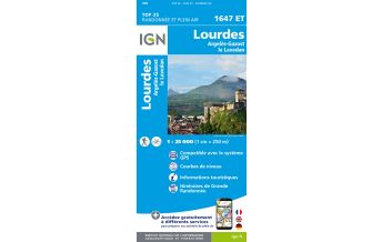 Wanderkarten Pyrenäen IGN Carte 1647 ET, Lourdes 1:25.000 IGN