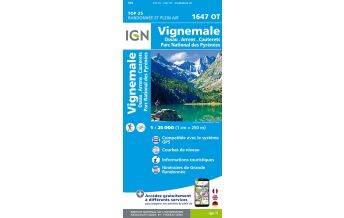 Hiking Maps Pyrenees IGN Carte 1647 OT, Vignemale 1:25.000 IGN