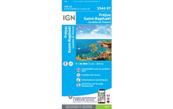 Wanderkarten Frankreich IGN Carte 3544 ET, Fréjus, Saint-Raphaël 1:25.000 IGN